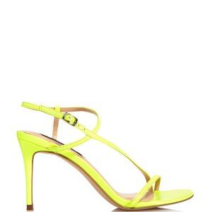 Aqua High-Heel Yellow Neon Leather Sz 9.5